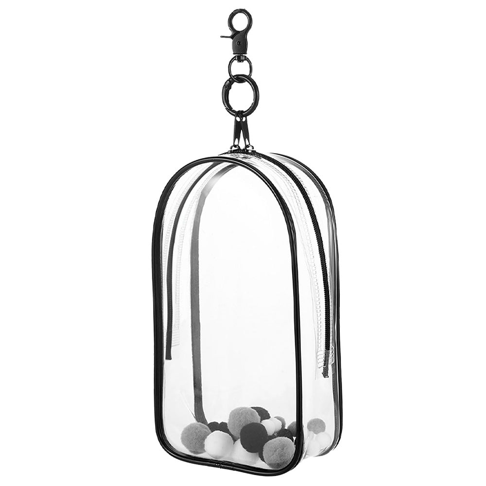 Transparent Carrier Bag Set for 15/17cm Labubu Doll Storage Case Black