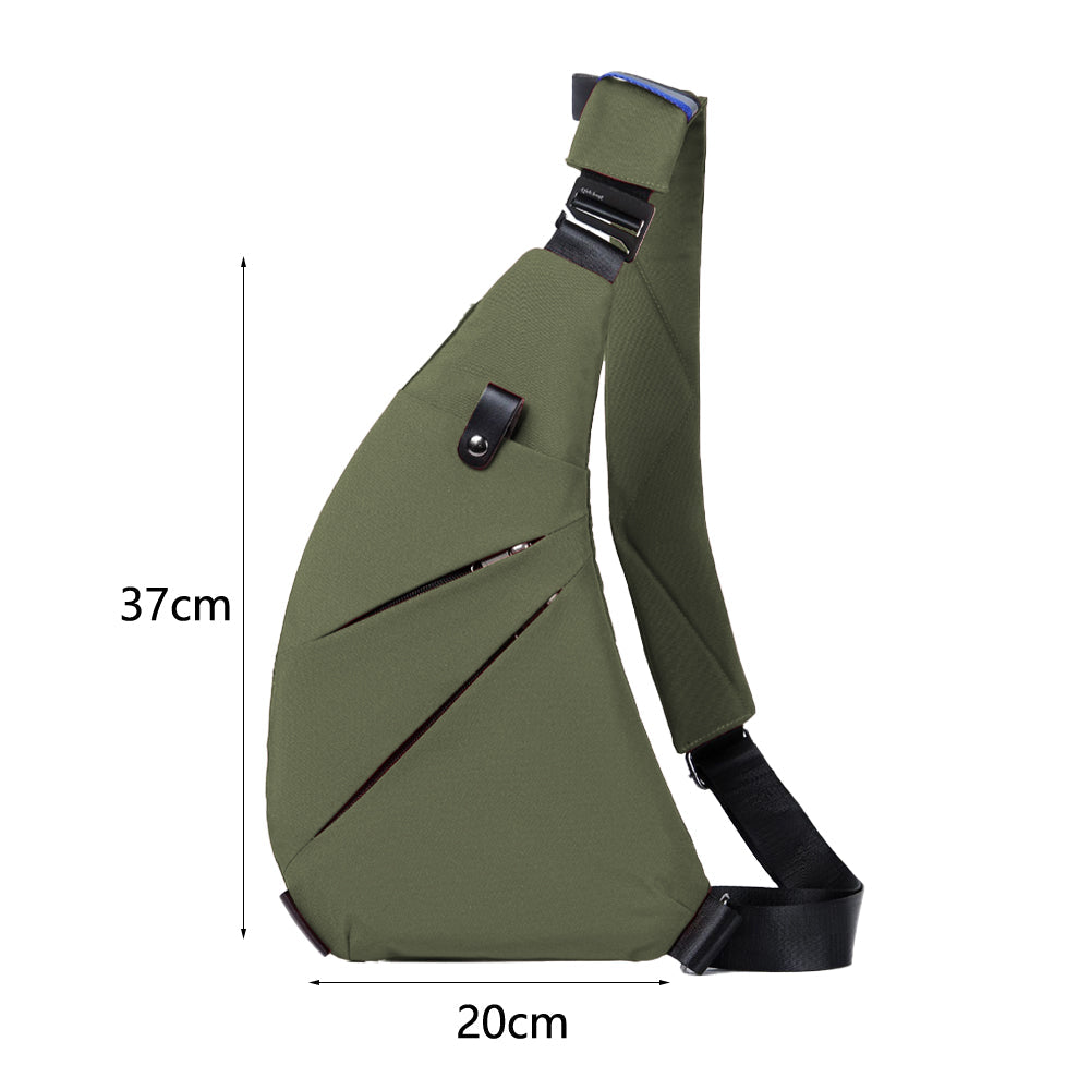 Multifunctional Anti-theft Sling Chest Pack Crossbody Bag Green