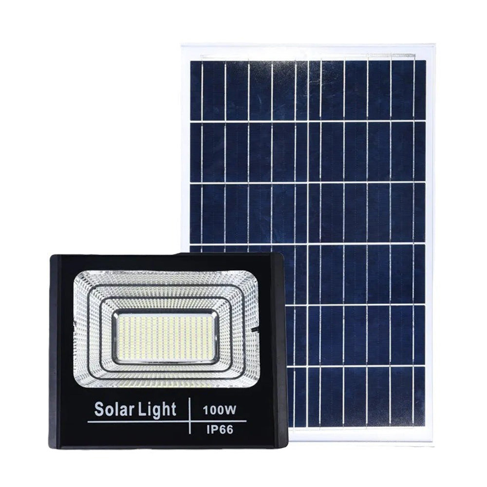 200W Solar LED Flood Light Water Resistance Outdoor Spotlight Garden Yard Lamp