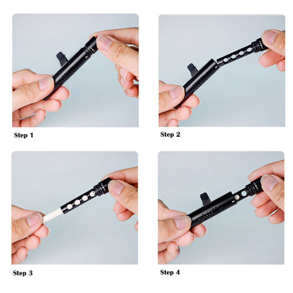 2Pcs Car Vent Air Fresheners Clip Air Cleaner Fragrance Diffuser Holder with 10Pcs Diffuser Sticks
