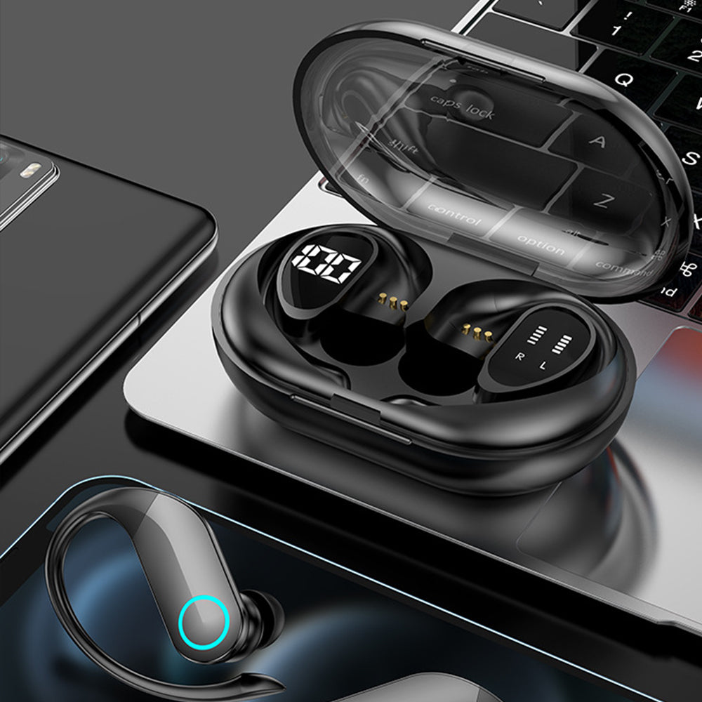 5.3 Bluetooth Wireless Over Hook Headphone Earbuds HiFi Sports Earphone