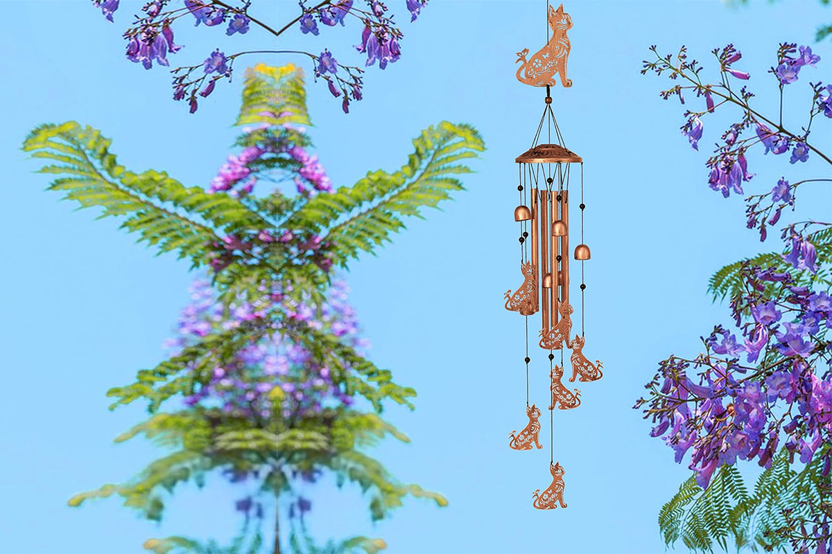 Wind Chime for Outside Patio Garden -Cat