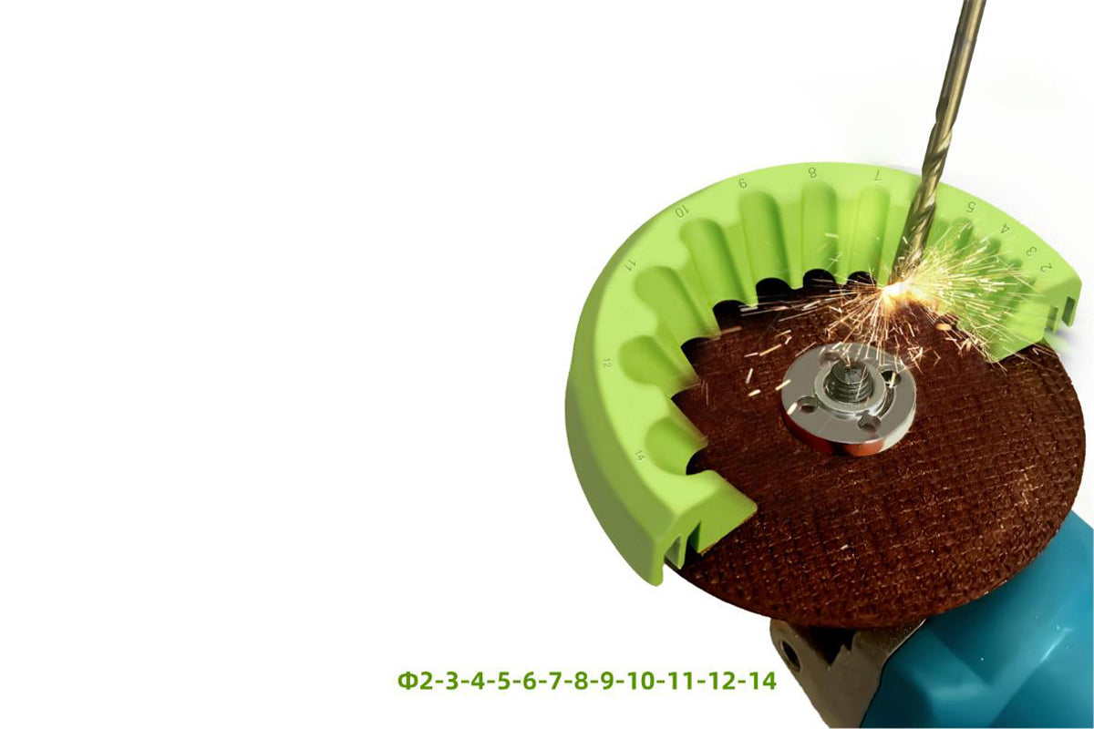 Drill Bit Sharpener Angle Grinder Drill Bit Sharpener for DIY and Professionals -12-Hole Green and 20-Hole Orange