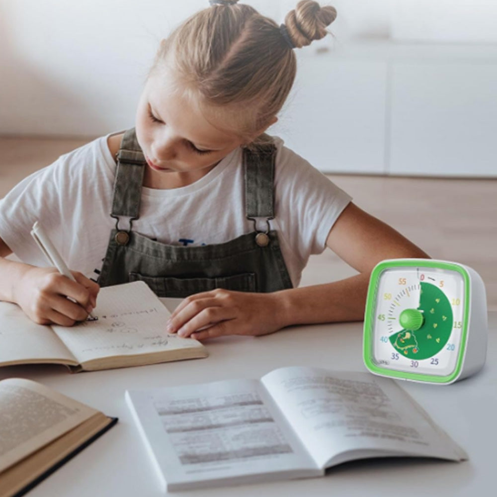 60-Minute Visual Countdown Timer Rainbow Disk Silent Time Management Tool Green