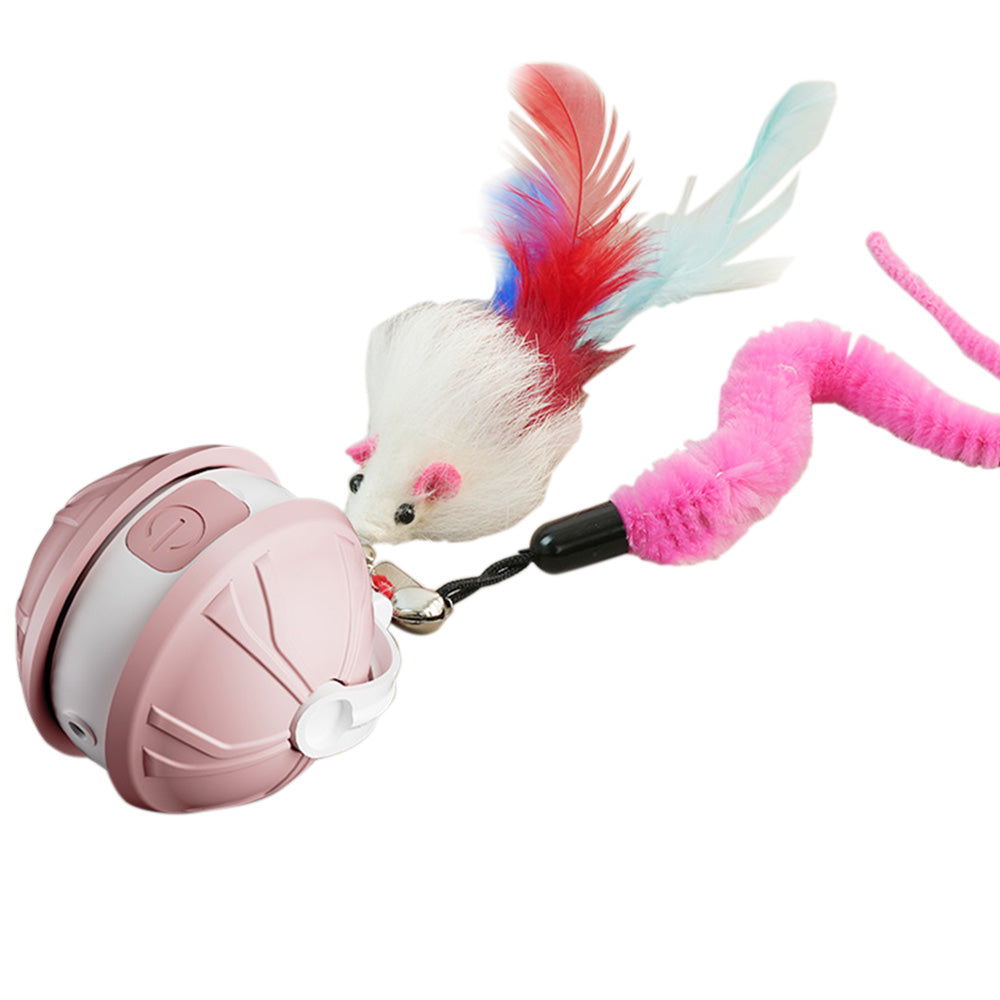 Electric Automatic Moving Rolling Dog Toy Interactive Dog Ball Toy Pink