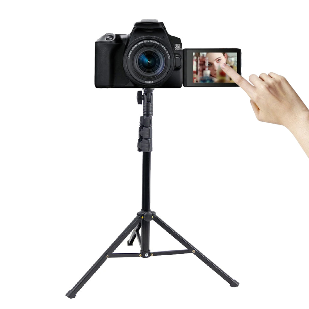 Telescopic Tripod for Cell Phone Camera Selfie Tripod Stand with Phone Rotating Clamp