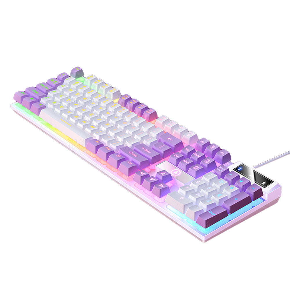 104 Keys Mechanical Gaming Keyboard Wired Backlit Keyboard Purple