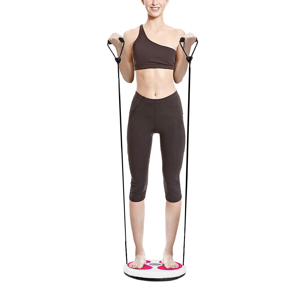 Twist Waist Board Magnetic Balance Board Foot Sole Massage Disc with Drawstrings Exercise Fitness Accessories Pink