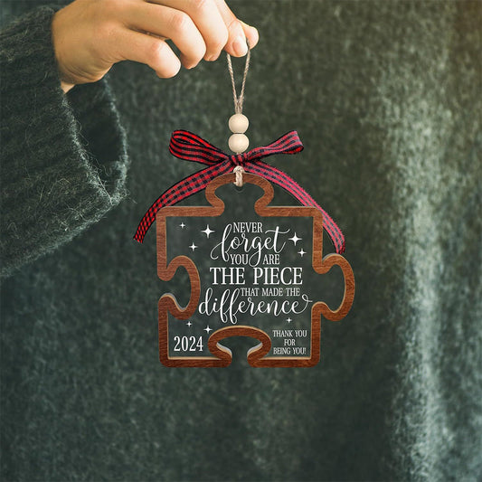 2024  Christmas Ornament Wooden Marriage Ornament for Couples Thanks Style