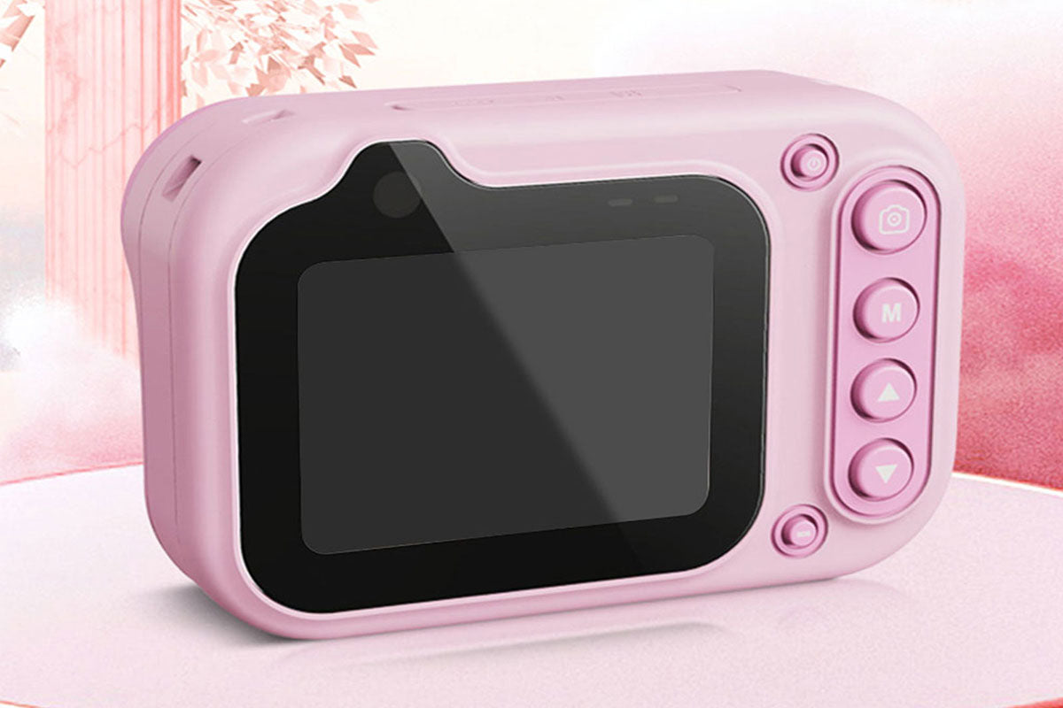 Swimming Camera Kids Digital Underwater Dual-Screen Camera for Swimming Sports Shoots-Pink Color