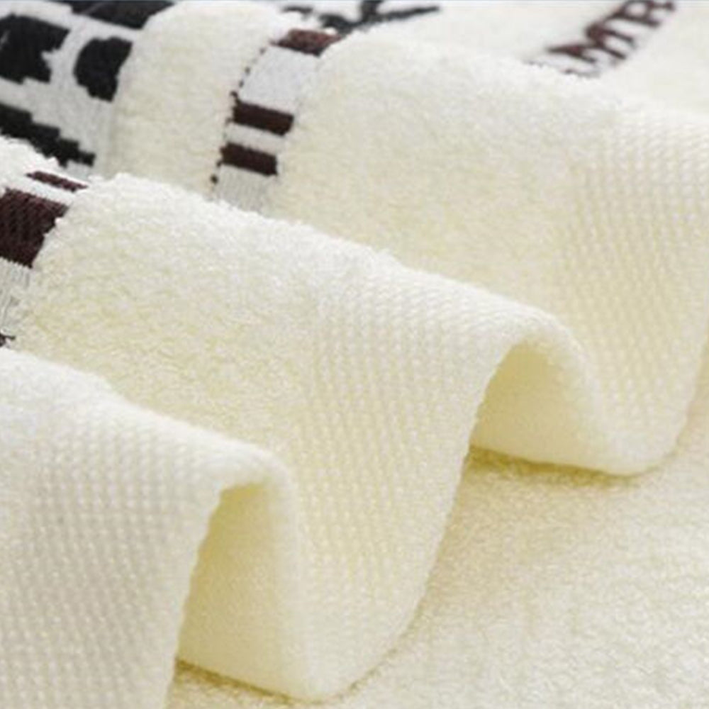 Set of 3Pcs Quick Absorbent Towels Soft Bamboo Fiber Home Bath Towel Washcloth Hand Towels White