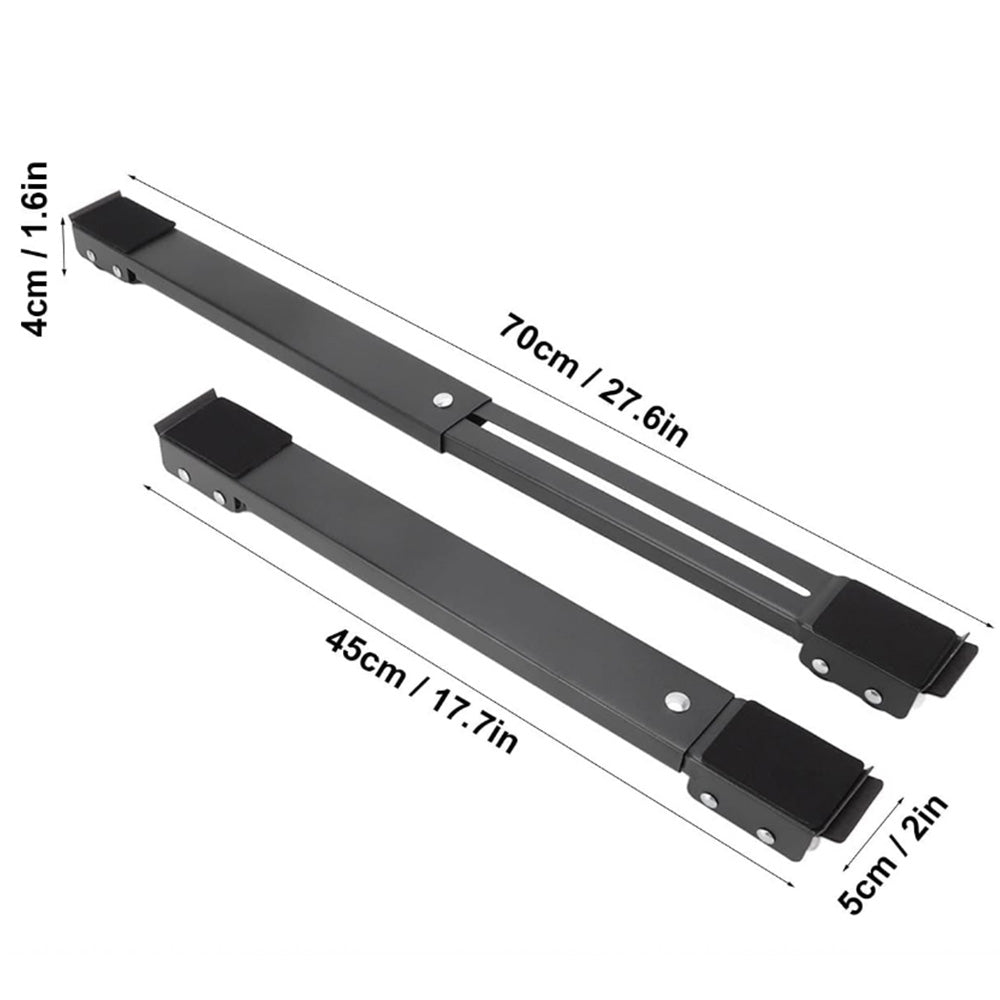 2Pcs Heavy Duty Appliance Rollers Extendable Mobile Rolling Base for Easy Moving Black