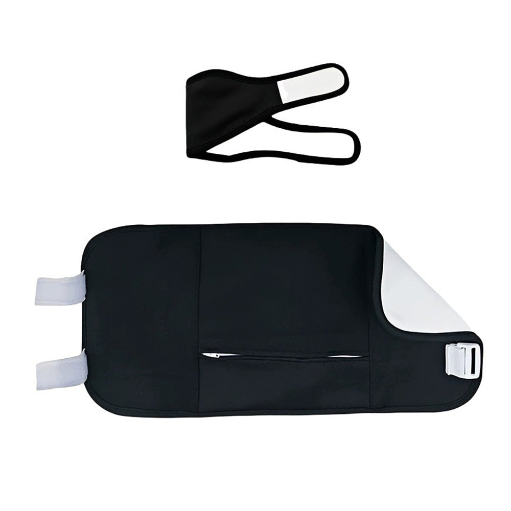 9PCS Reusable Castor Oil Pack Set ââ‚?Organic Cotton for Neck  Waist & More Black