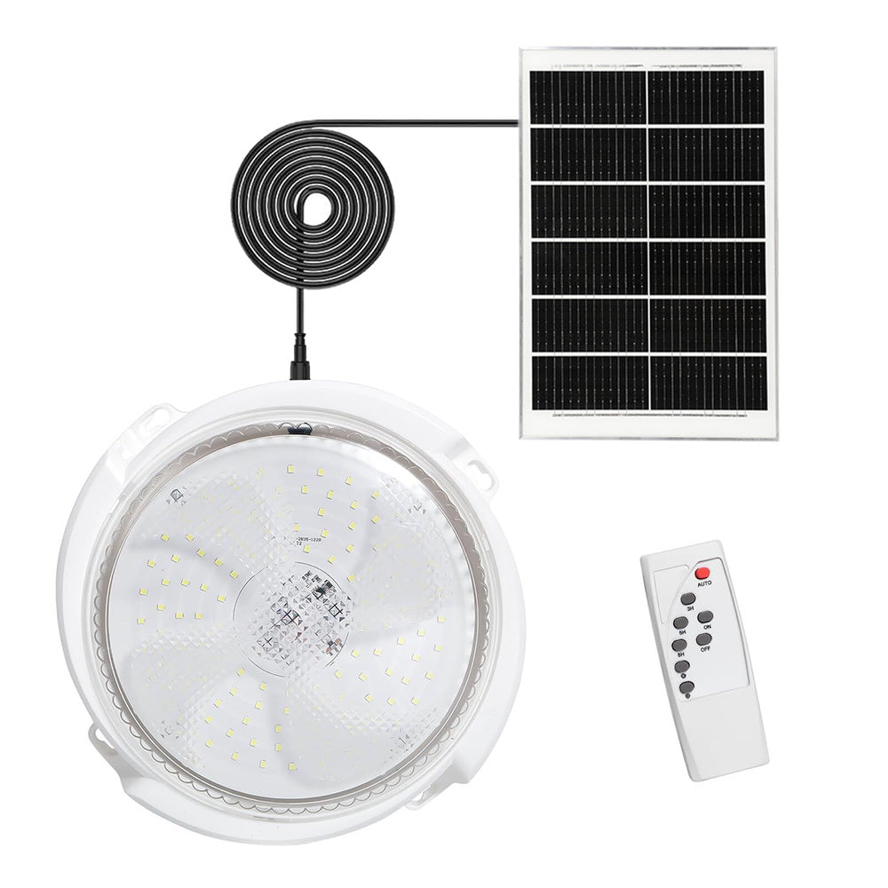 Solar LED Ceiling Light for Garden Garage Wall-Mounted Porch Lamp - 60W