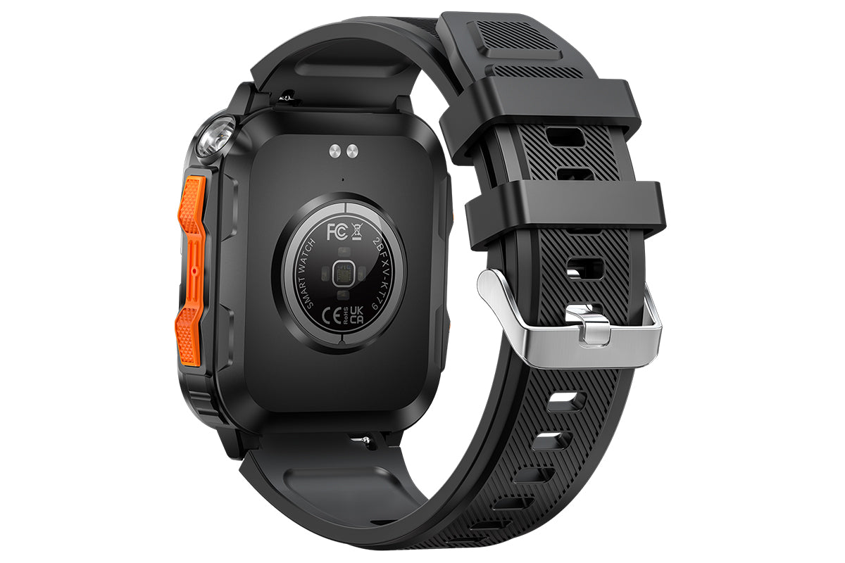 Smartwatches with 100 Sports Modes Voice Assistant Bluetooth Call Music for iPhone-Orange