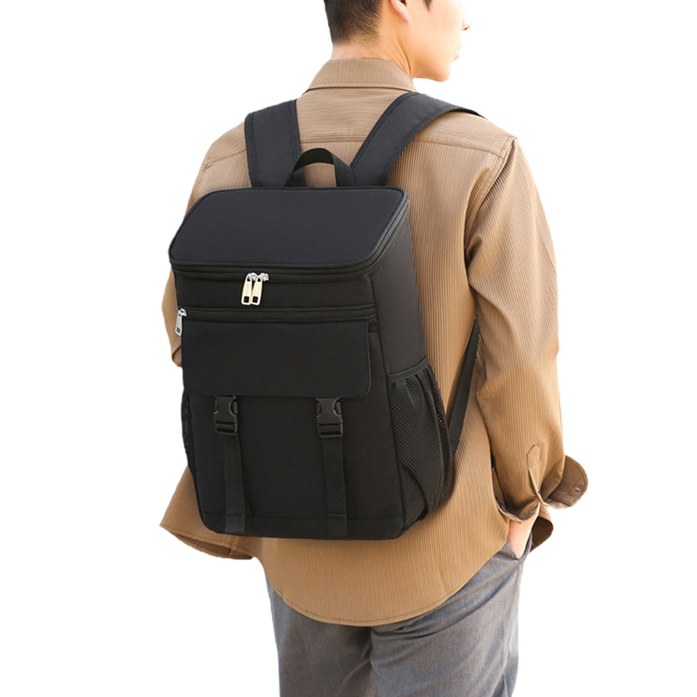 Portable Insulated Backpack Leak Proof Camping Cooler Bag Black