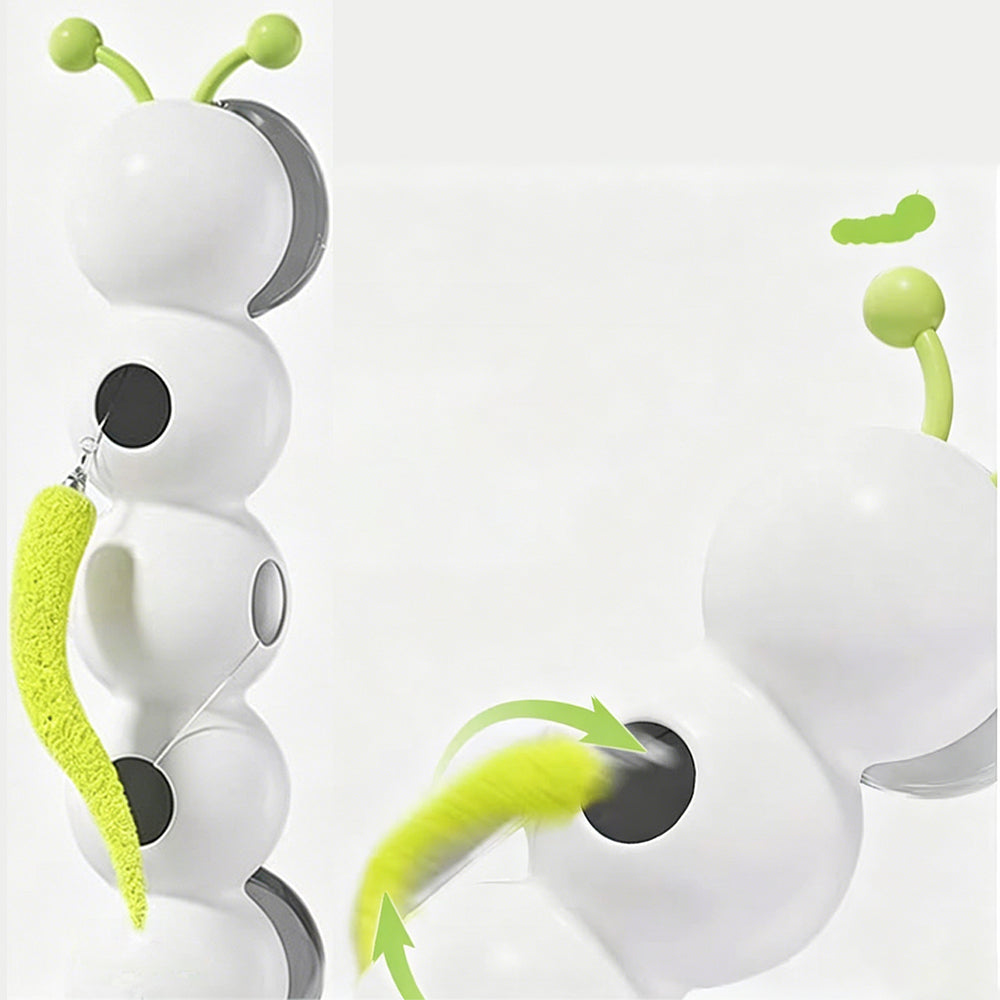 Interactive Electric Cat Toy with Smart Sensor and Suction Cup-Worm