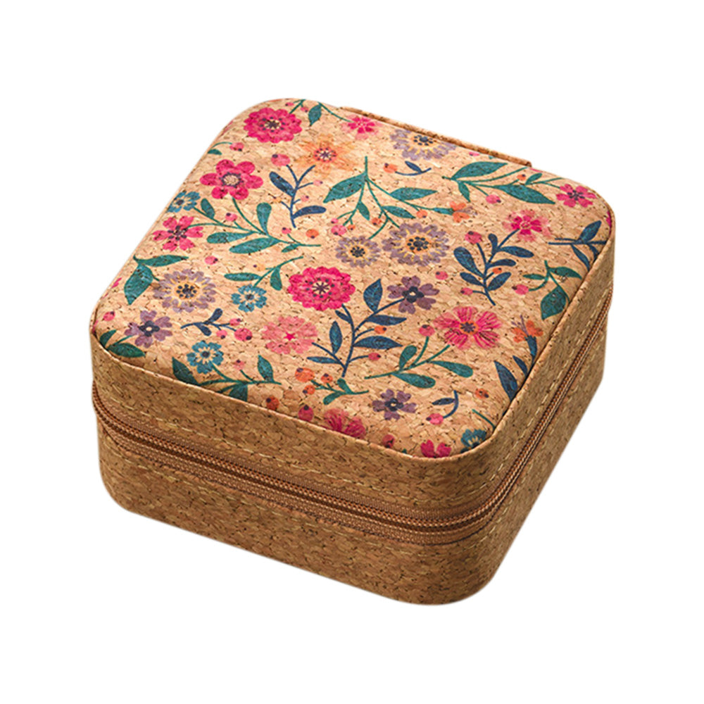 Portable Travel Jewellery Box Organizer PU Wooden Ornaments Jewelry Storage Case Style 2