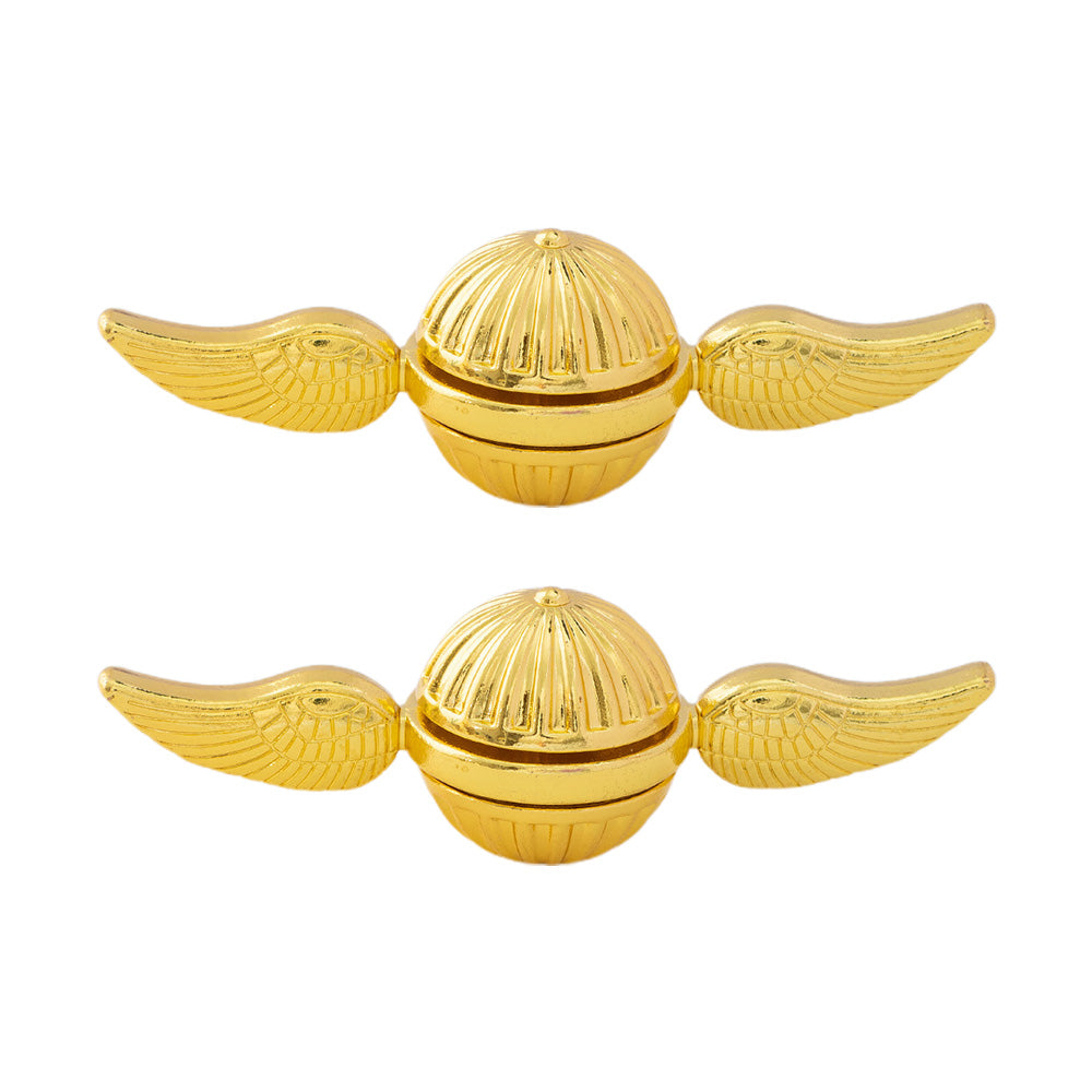 2Pcs Fidget Sphere Spinner Desk Spinning Toy Wings Finger Hand Spinner Gold