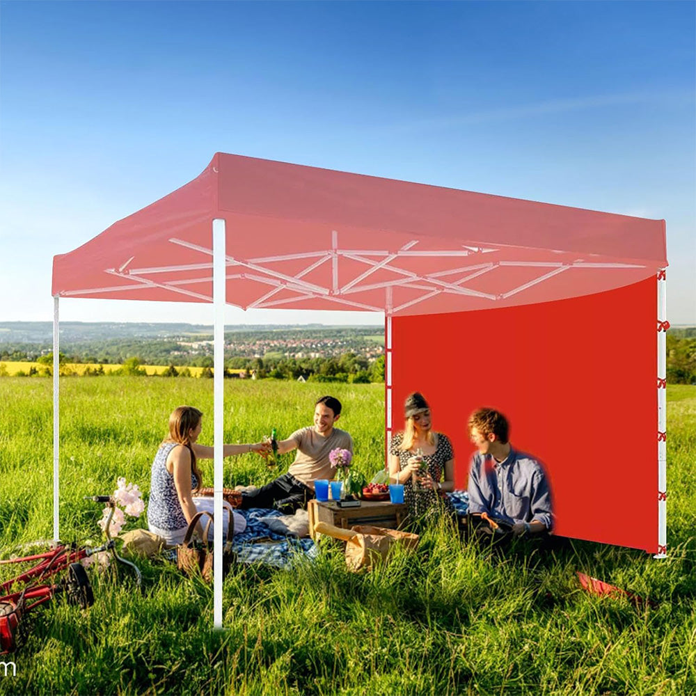 Instant Canopy Tent Sidewalls Portable Canopy with Side Panels for Camping Red
