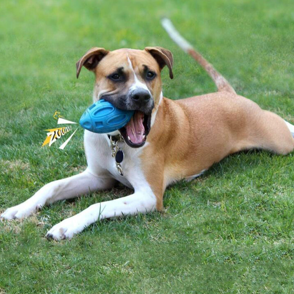 Puppy Chew Ball With Squeaker Dog Chew Toys Squeaky Dog Toys For Aggressive Chewers Blue