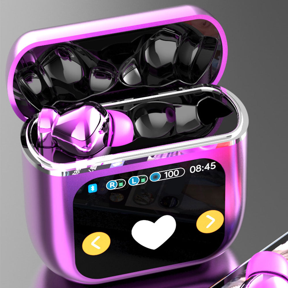 Wireless Bluetooth Headphones Touch Control Stereo Earbuds Headset Purple