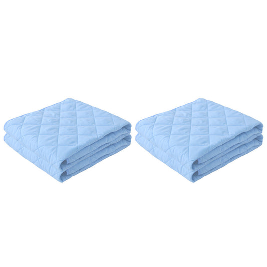 2Pcs Reusable Large Urine Mat Water Resistant Nappy Diaper Changing Pad Blue