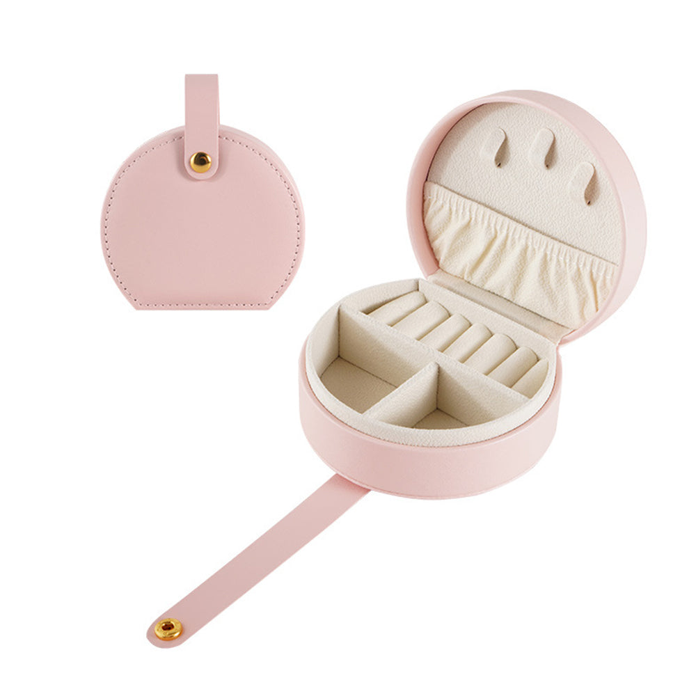 Travel Jewelry Case with Detachable Handle Accessory Organizer Pink