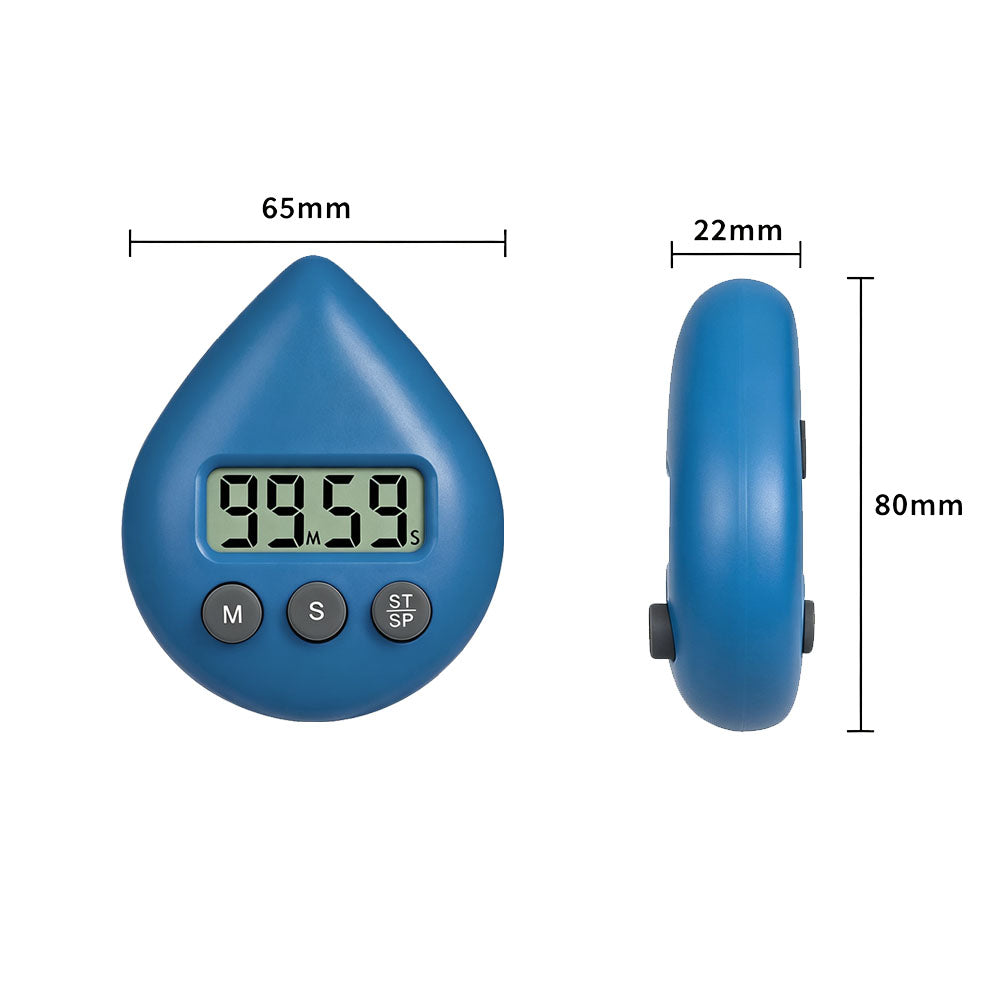 Water Resistant Digital Kitchen Countdown Timer- Blue