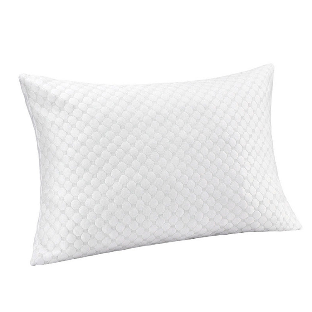 Shredded Memory Foam Pillows for Sleeping with Washable Cooling Cover White