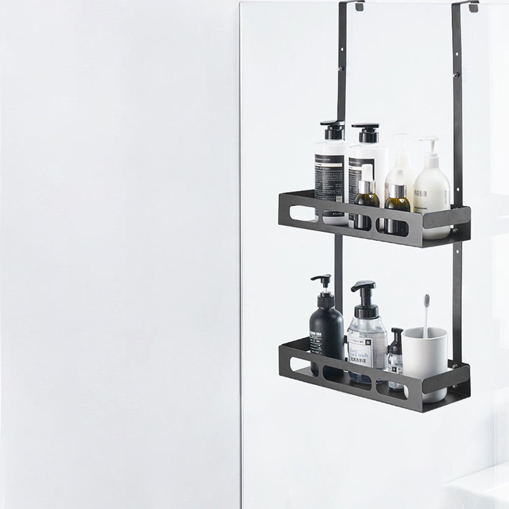 2-Tier Bathroom Shower Caddy Hanging Shelf Bathroom Storage Rack Organizer Style 1