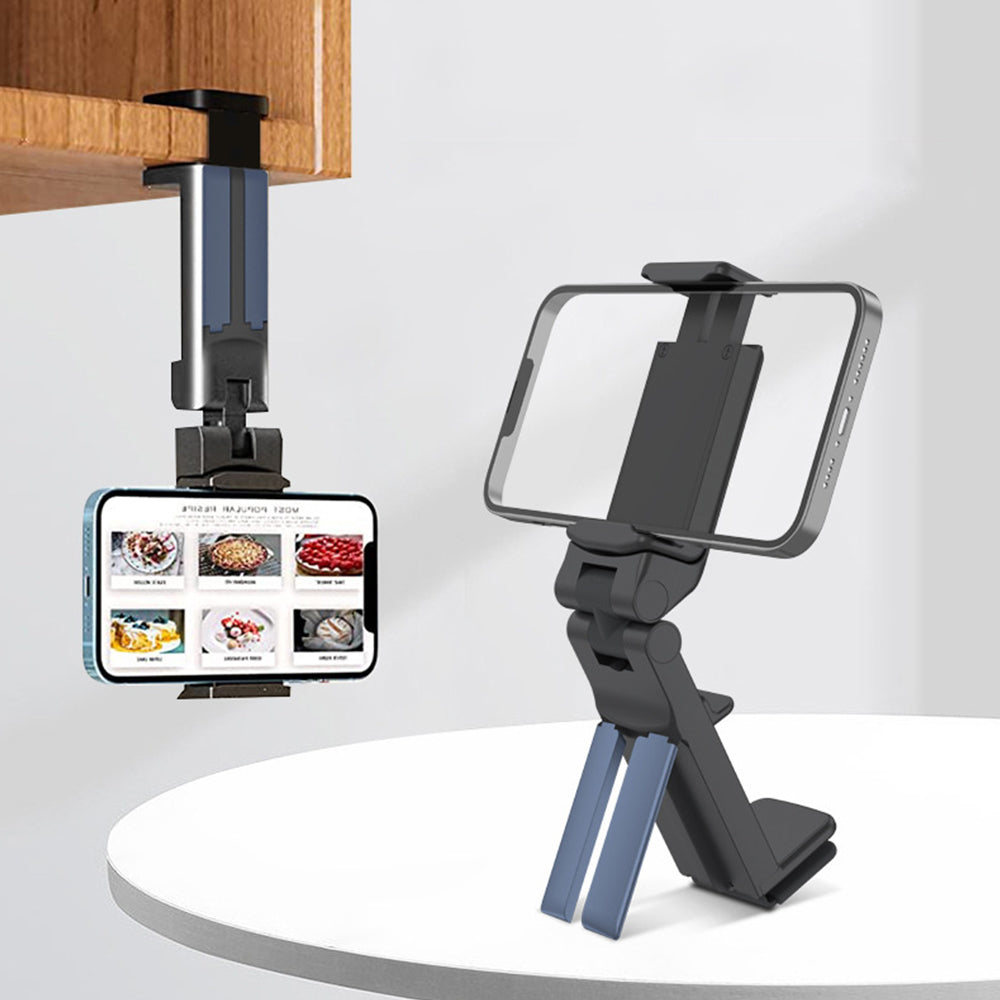 Foldable Airplane Phone Holder Adjustable Desk Phone Clamp and Stand