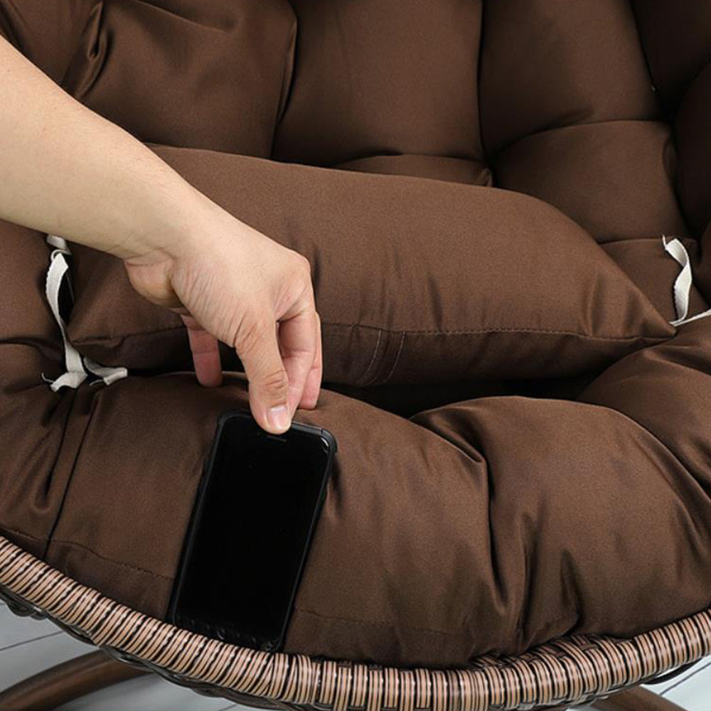 Hanging Egg Chair Cushion Seat Pad for Swing Chair Patio Furniture Coffee
