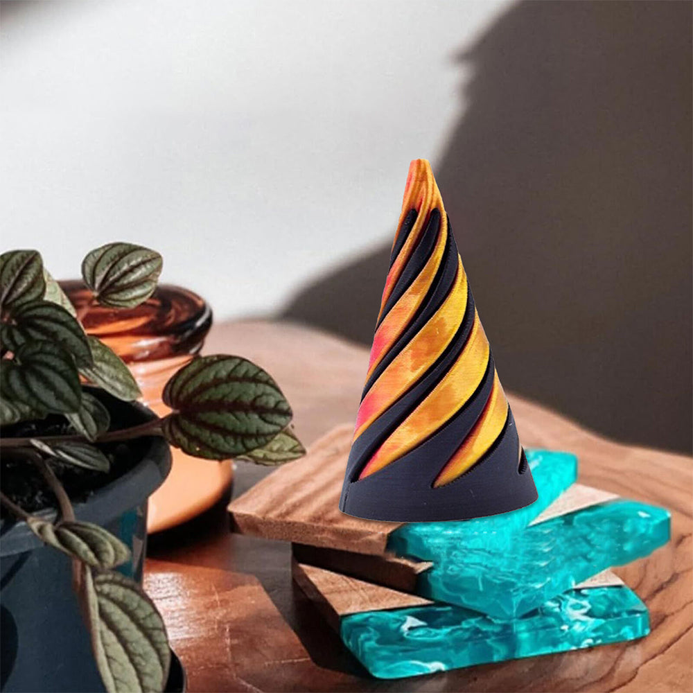 Spiral Cone Passthrough Sculpture 3D Printed Fidget Toy