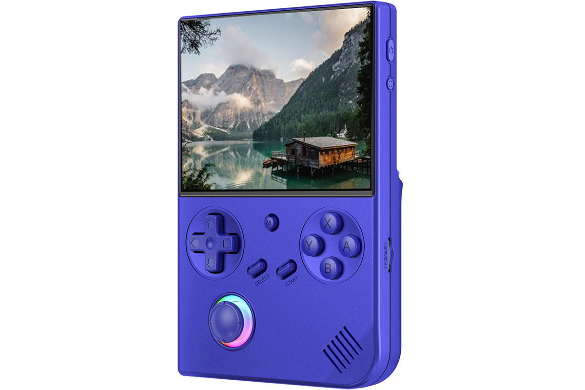 Handheld Retro Game Console 4 Inch Screen Built-in 64G TF Card Supports WiFi Bluetooth -Blue