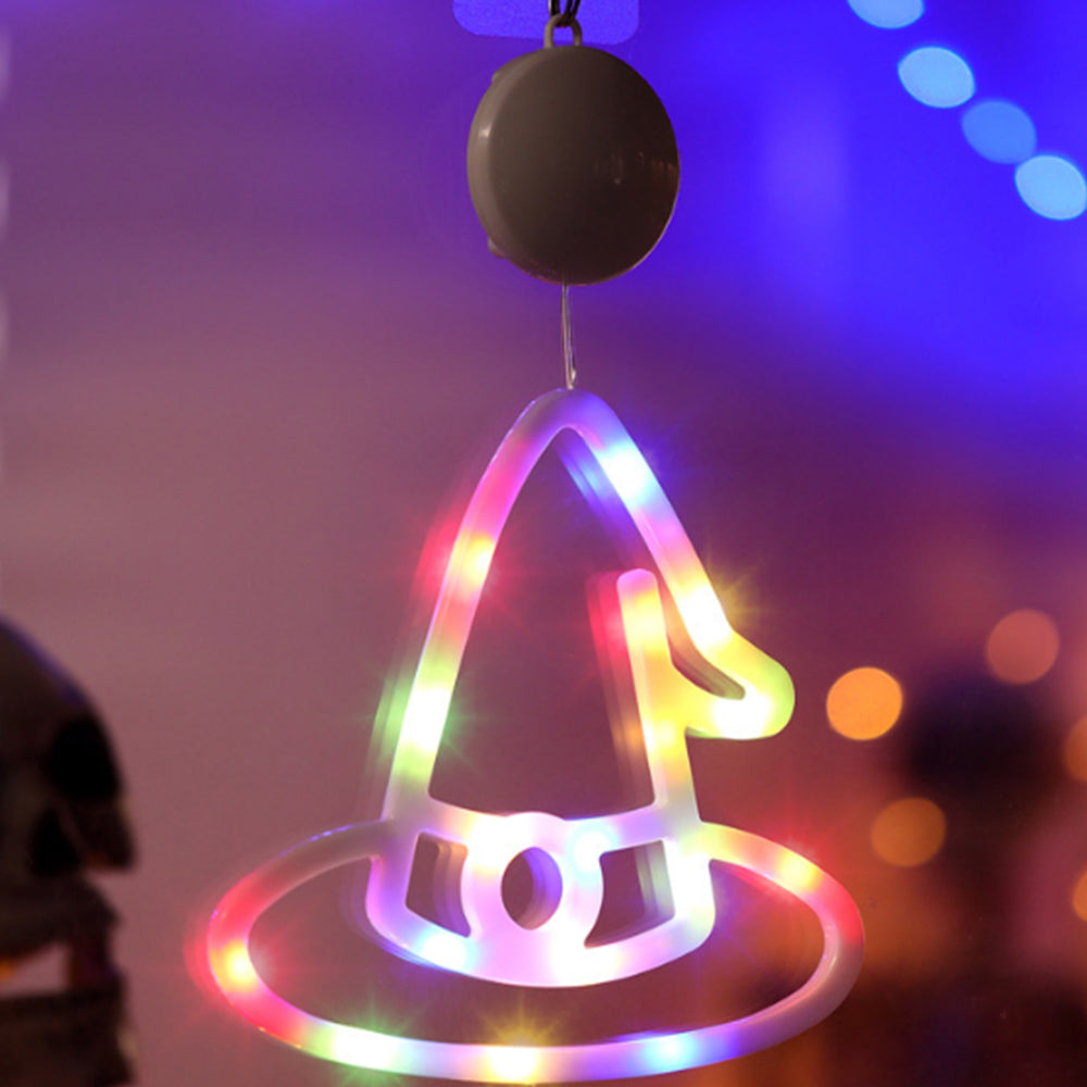 2Pcs Halloween Window LED Light Decorative Suction Mount Lights Battery Operated Style 1