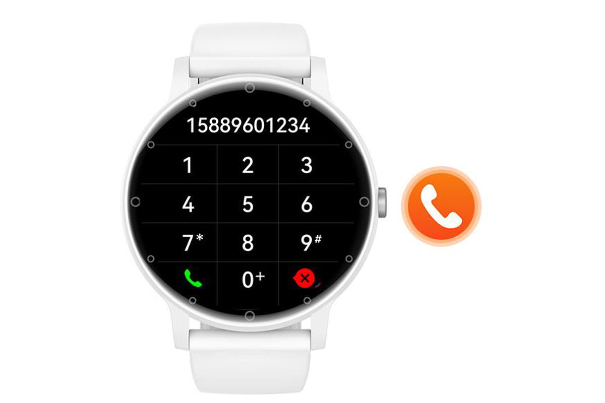 Smart Watches for Men Bluetooth Call Military Smart Watch with Heart Rate Sleep Monitor-White
