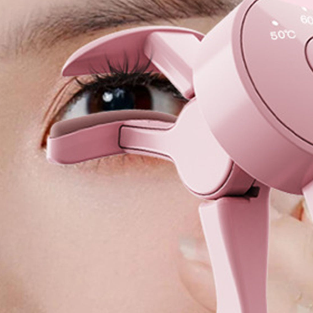 Electric Heated Eyelash Curler with 3 Heating Modes Anti-Burn Lash Curler Pink