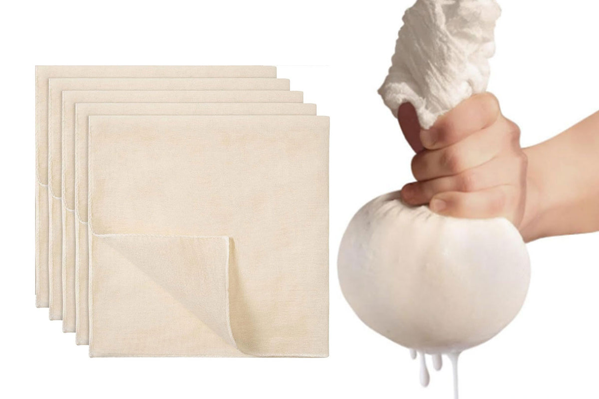 5Pcs Cheese Cloth Food Straining Butter Cotton Muslin Gauze Cooking Draining Fabric