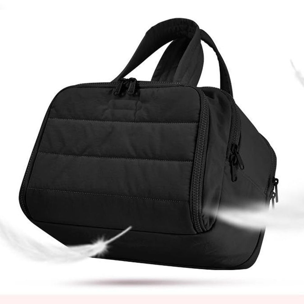 Travel Toiletry Bag Wide-open Makeup Bag Organizer with Handle Black