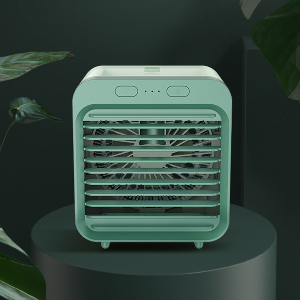 Portable Air Conditioner Fan 3 Speeds Cooling Humidifier Fan for Room Desk Bedroom Office Green