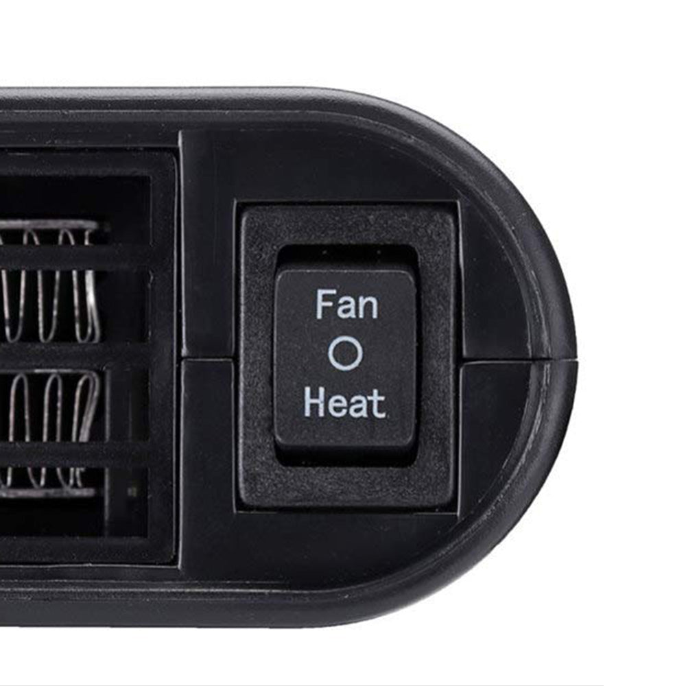 12V Car Electric Heater Cigarette Lighter Powered Heating Fan Defogger Defroster Demister Grey