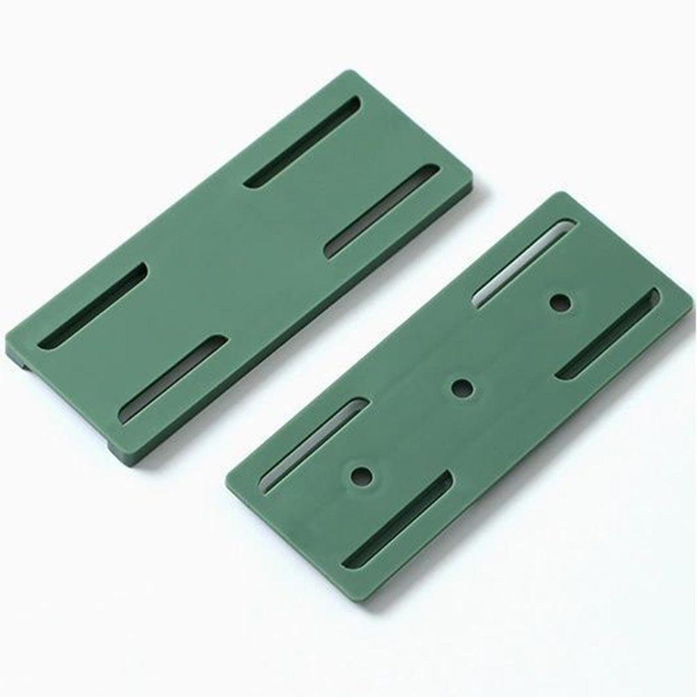 4Pcs Set Punch-Free Socket Organizer Wall Mount Plug Fixer Adhesive Power Strip Holders Green