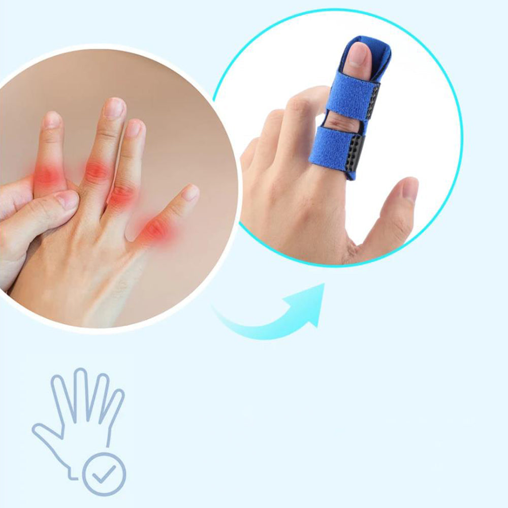 4PcsThumb Finger Splints Trigger Finger Brace Protector Finger Support for Sports Blue