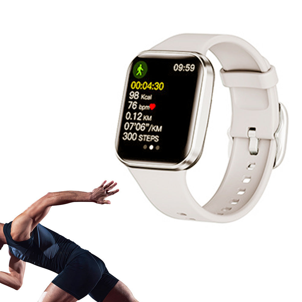Smart Watch Fitness Tracker Heart Rate 25 Sport Modes for Men Women Waterproof-Silver