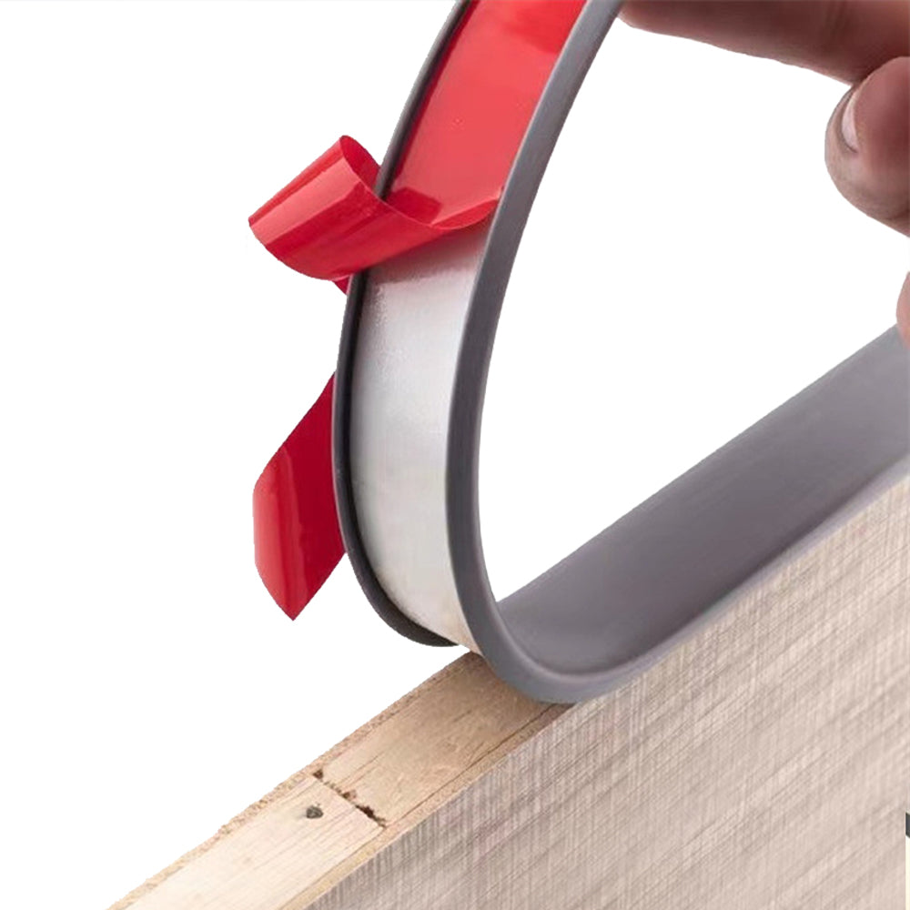 U-Shape Edge Banding Self Adhesive Edge Banding Corner and Collapsible Edge Protector for Cabinet Repair Grey
