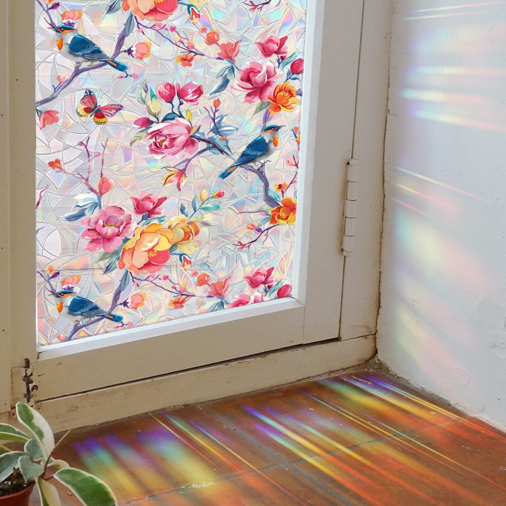 2Pcs Glass Window Privacy Static Cling Frosted Sticker Covering Film Style 2