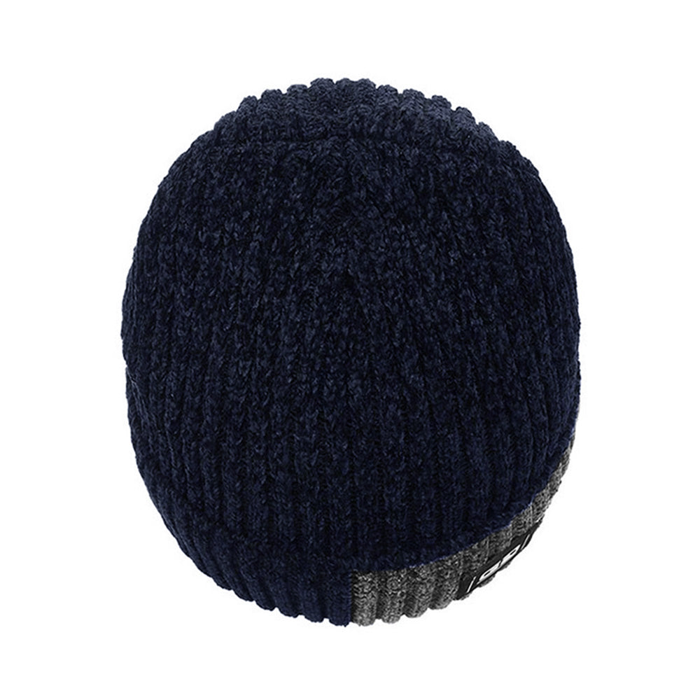 Knitted Hat Winter Warm Beanie Cap for Outdoor Sports Activities  Navy