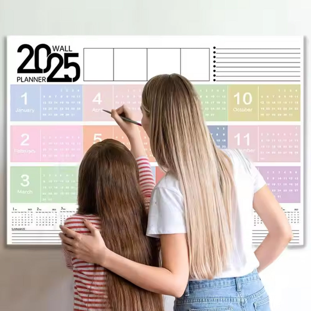 2025 Paper Wall Calendar 12 Months Schedule Planner Calendar for Organizing and Planning Style 2