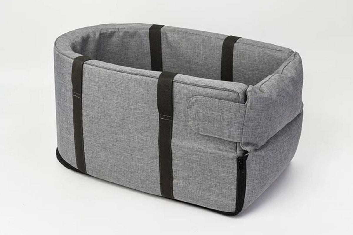 Center Console Dog Seat for Small Dog Seat Pet Booster for Dogs-Grey